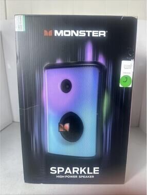 Monster 80W Sparkle Bluetooth Speaker with Colorful Lights Outdoor Travel Party